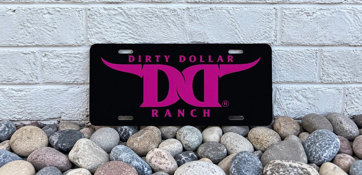 Dirty Dollar License Plate *PINK*