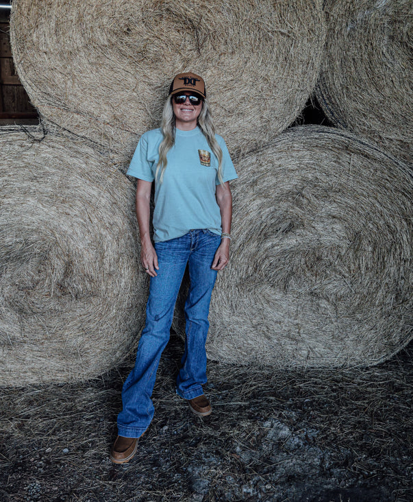 Caramel / Black Rope Dirty Dollar Ranch Raised Embroidered Logo Hat