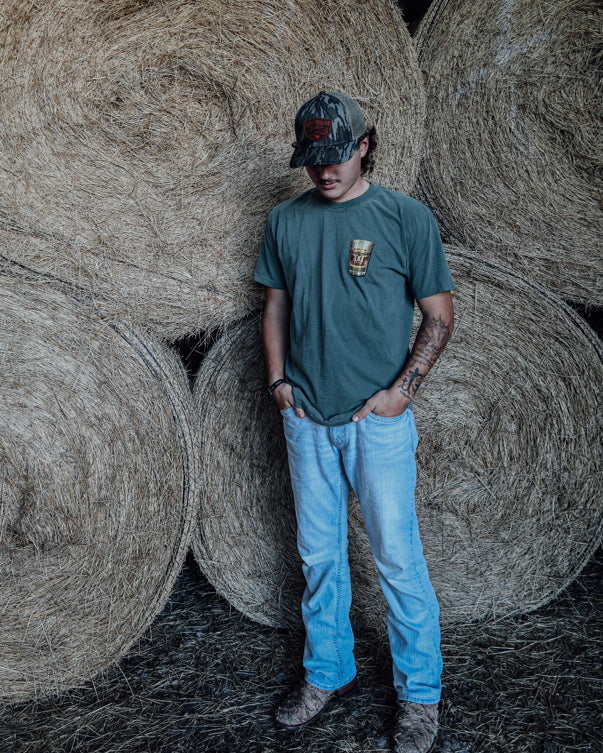 Moss Comfort Colors Dirty Dollar Ranch Tequila Short Sleeve Tee