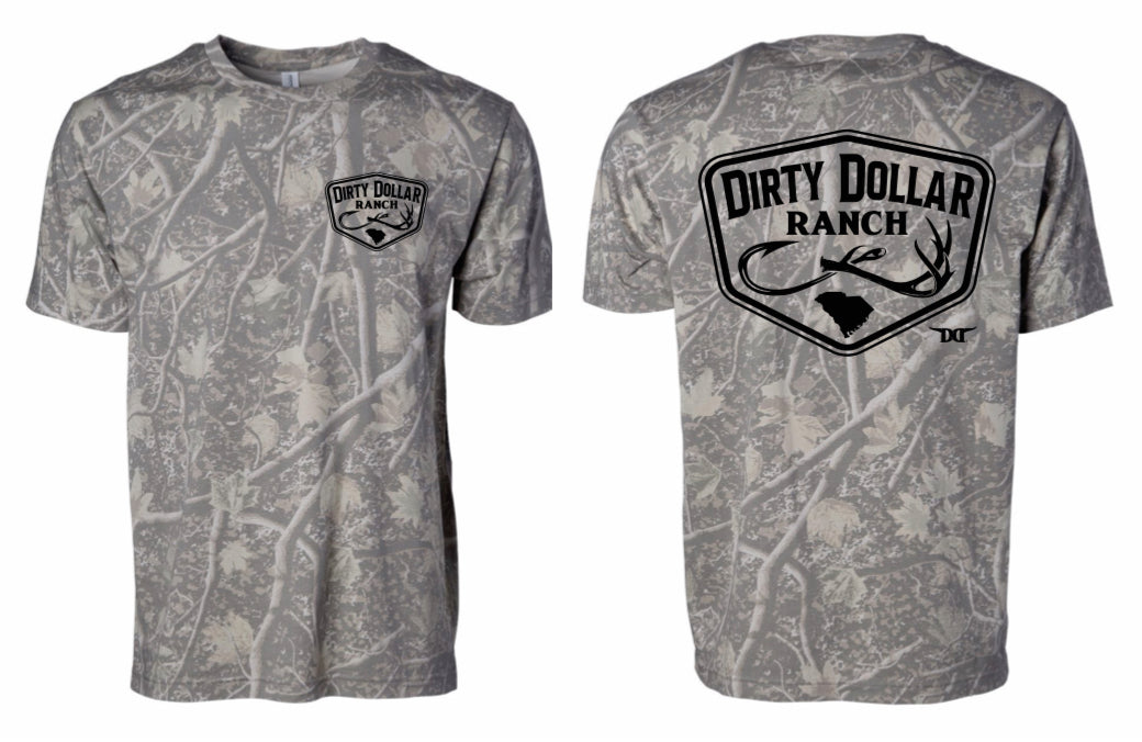 Deadwood Camo Tri-Blend Dirty Dollar Ranch Short Sleeve Tee