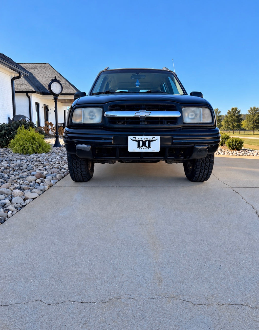 Dirty Dollar Ranch License Plate *WHITE*