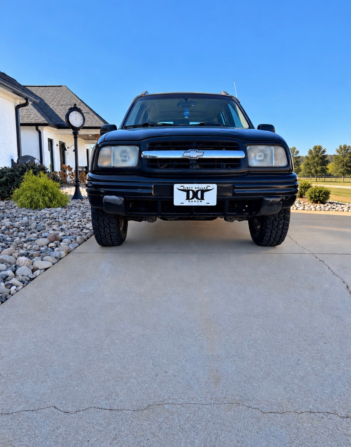 Dirty Dollar Ranch License Plate *WHITE*